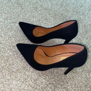 Black Suede Pumps-Never Worn
